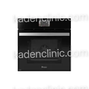 فر برقی توکار داتیس DF-690 مشکی – نمای جلو با شیشه Schott و دستگیره آلومینیمی