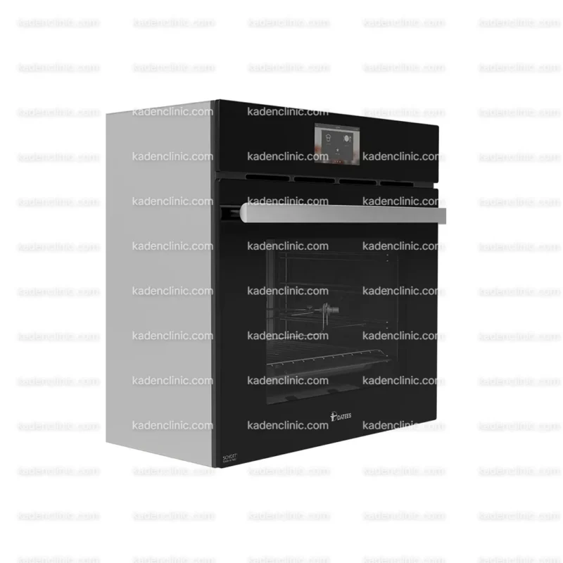 فر برقی توکار داتیس DF-690 طوسی – نمای جلو با شیشه Schott
