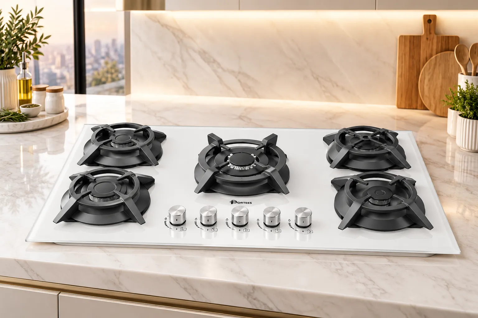 اجاق گاز داتیس DG 534 با نشانگر LED و شیشه سکوریت مشکی