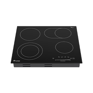 اجاق برقی شیشه‌ای DGE 453 – نمای جلو با صفحه سرامیکی مشکی